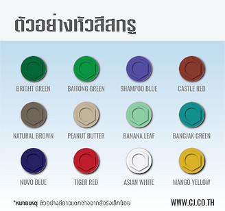 จำหน่ายสกรู มีสีหัวสกรูให้เลือกหลากหลาย - ซีเจ