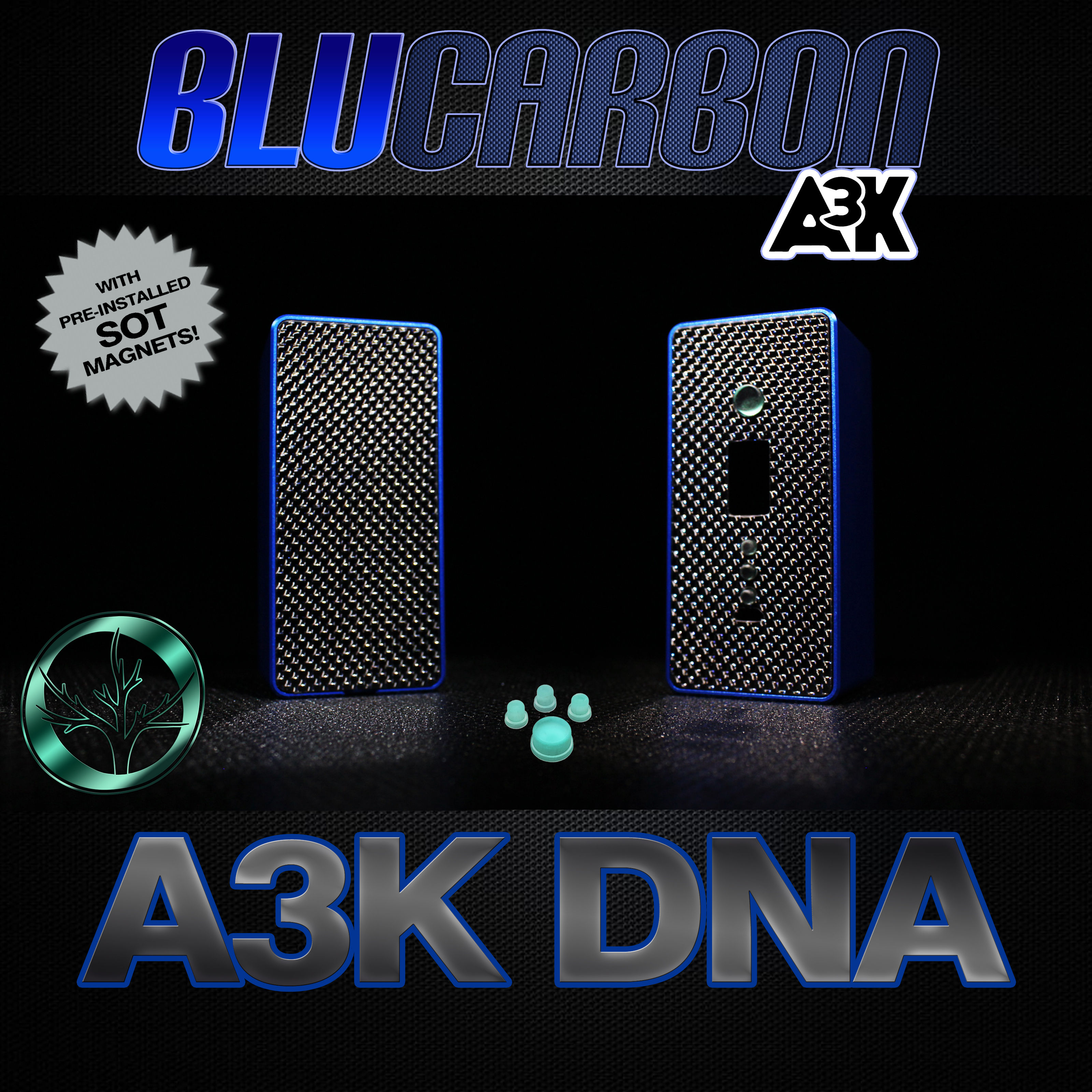 A3K DNA BLU CARBON WITH BUTTONS