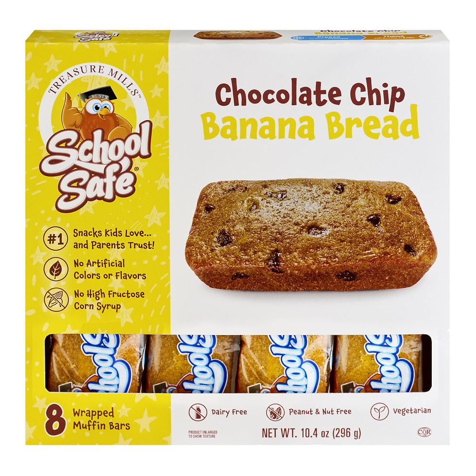 SCHOOL SAFE® CHOCOLATE CHIP BANANA BREAD – 8 PACK BOX