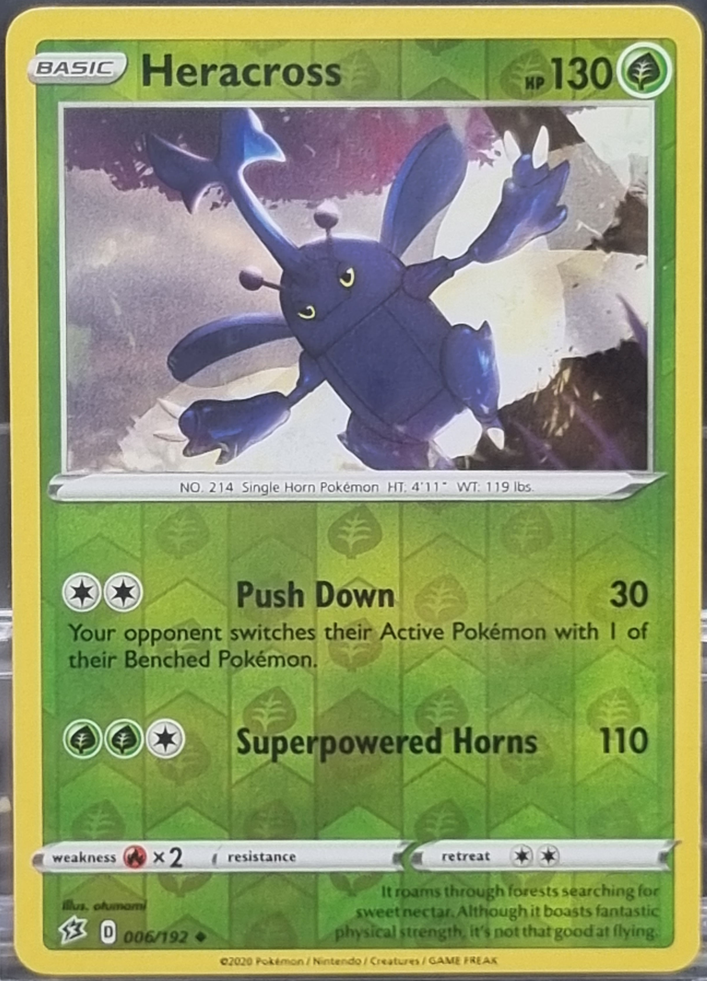 Heracross - Reverse Holo - 006/192