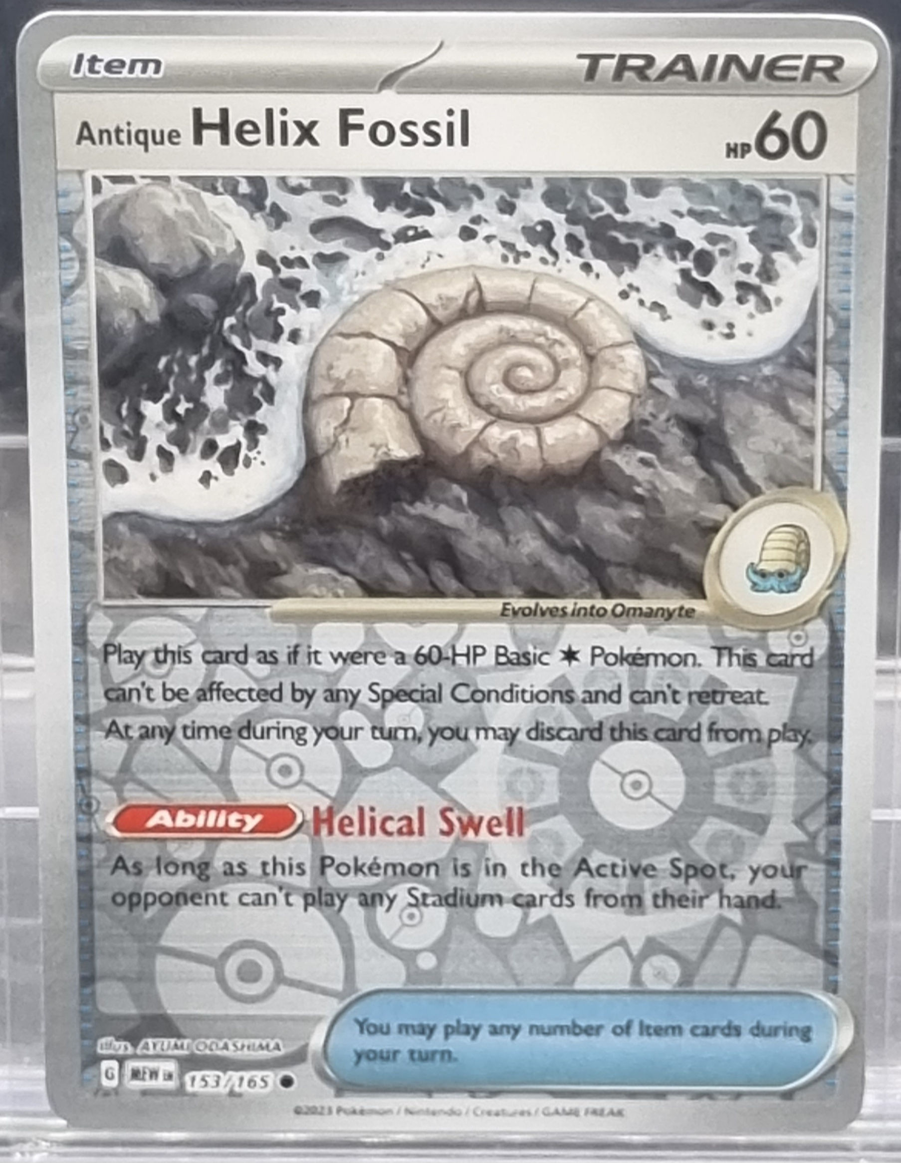 Antique Helix Fossil - Reverse Holo - 153/165