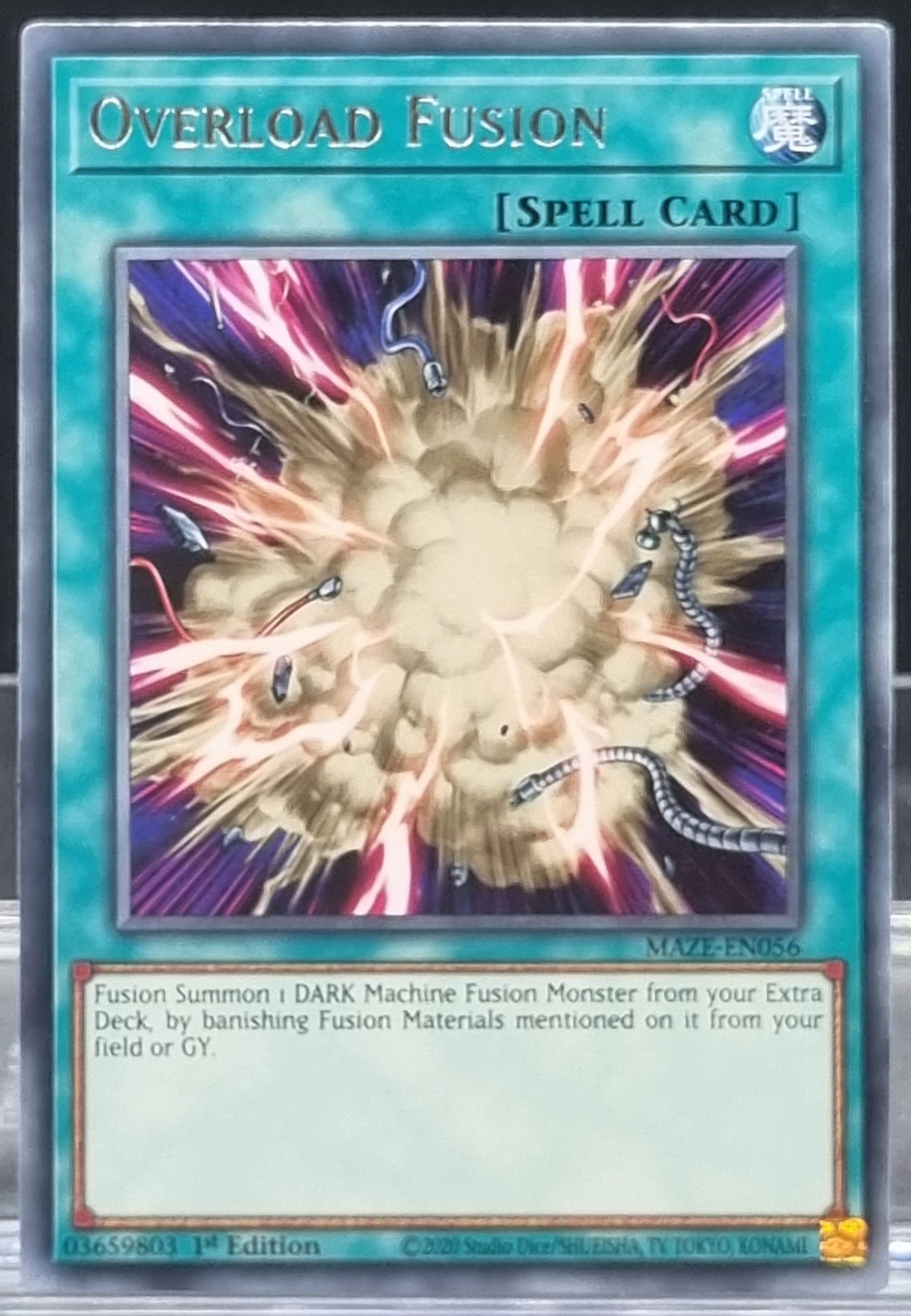 3x Overload Fusion - Maze-EN056 - Rare - 1st Edition