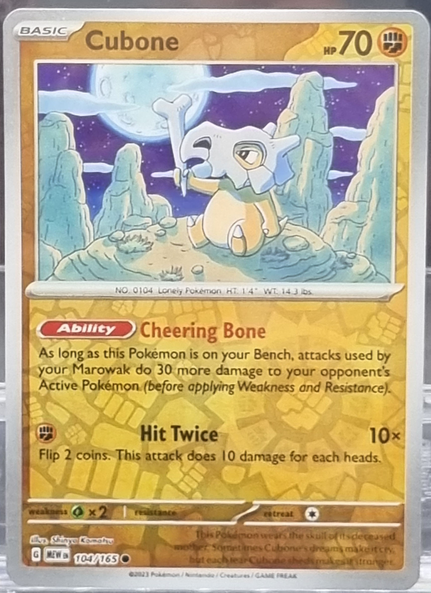 Cubone - Reverse Holo - 104/165