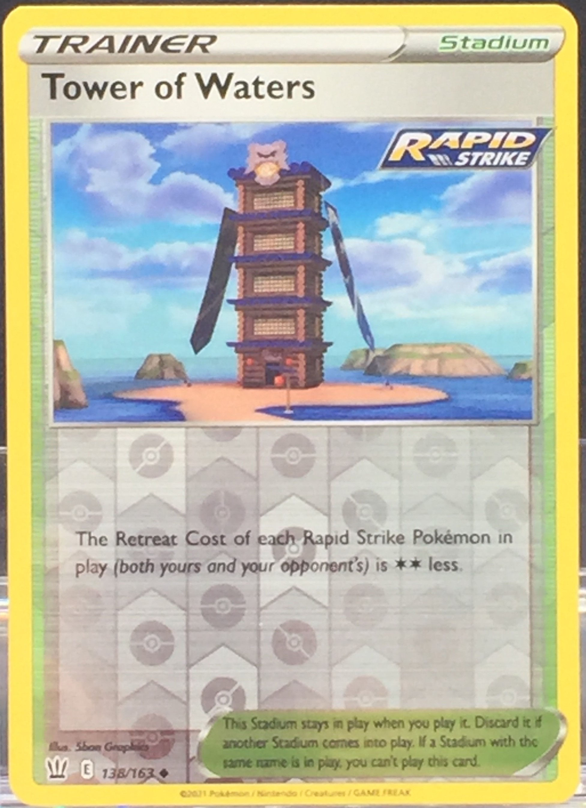 Tower Of Waters - Reverse Holo - 138/163 - (NM-M)