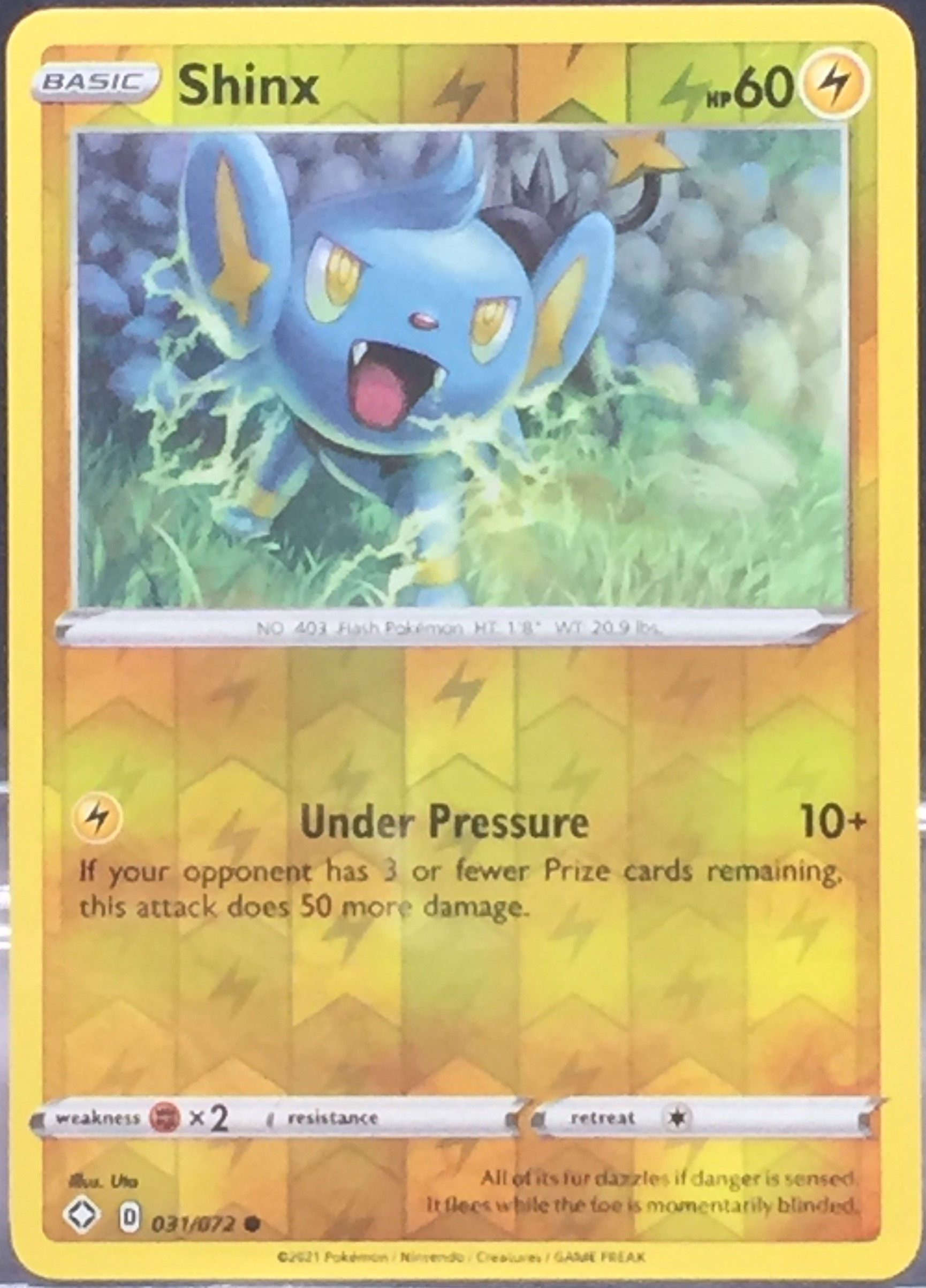 Shinx - Reverse Holo - 31/72 - (NM-M)