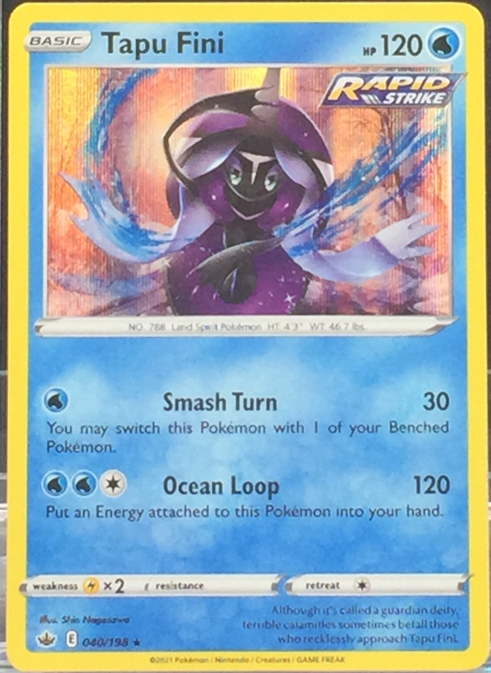 Tapu Fini - Holo - 40/198 - (NM-M)