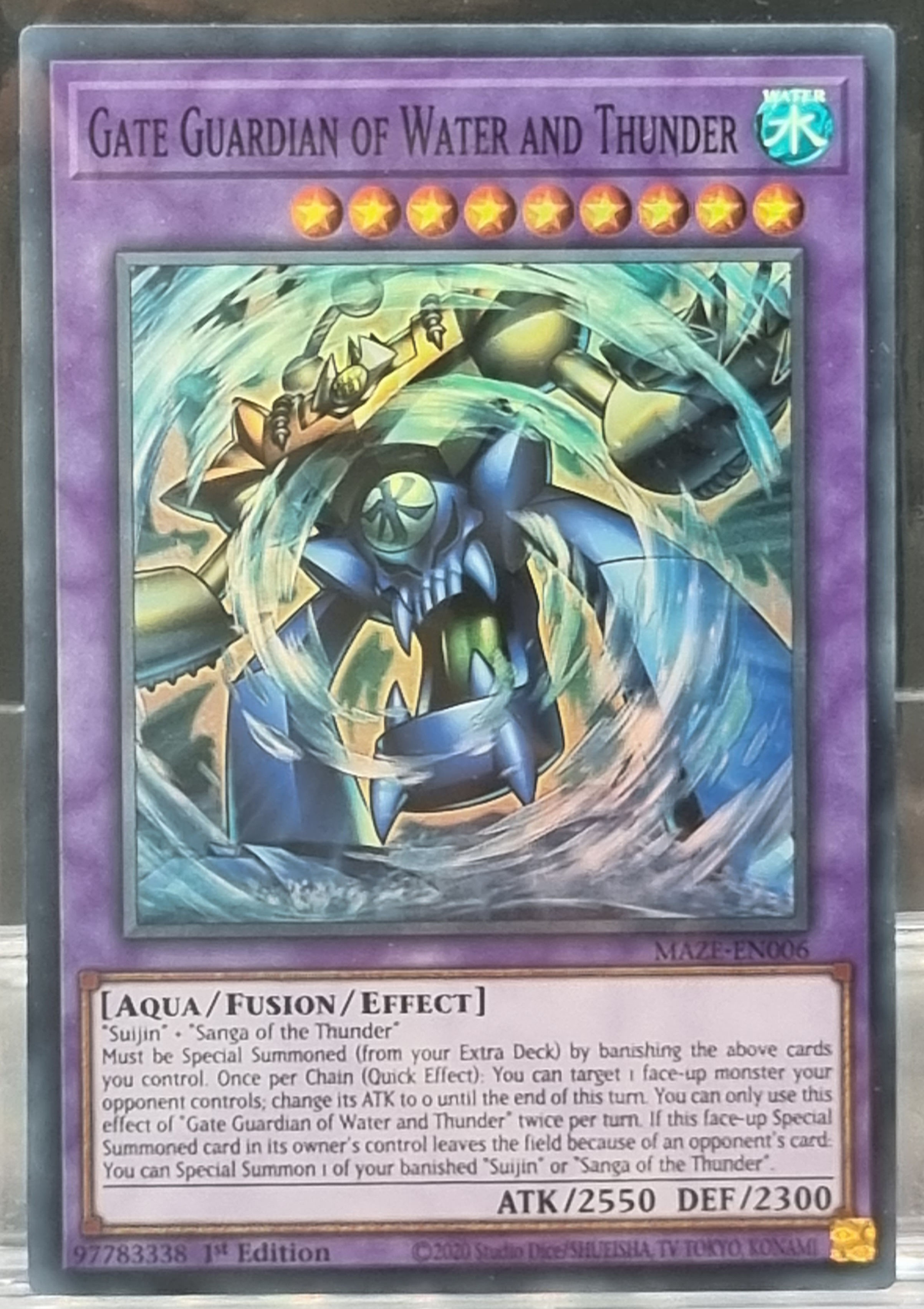 Gate Guardian Of Water And Thunder - Maze-EN006 - Super Rare - 1st Edition