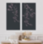Wall Panel Art Prints, Sakura -Soft Warm Gunmetal