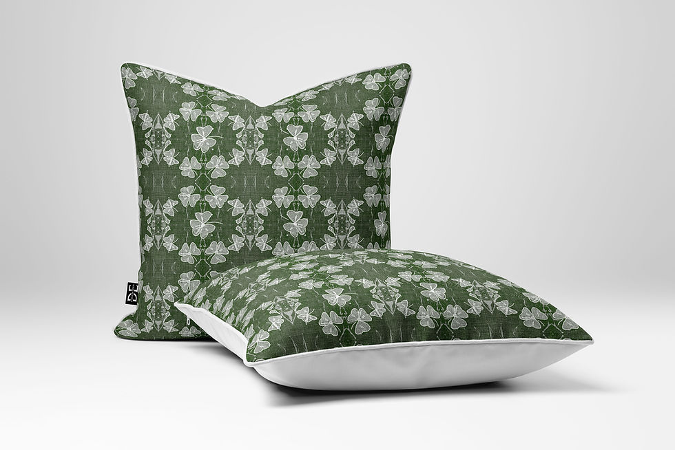 Green Field  - Linen  Cushion