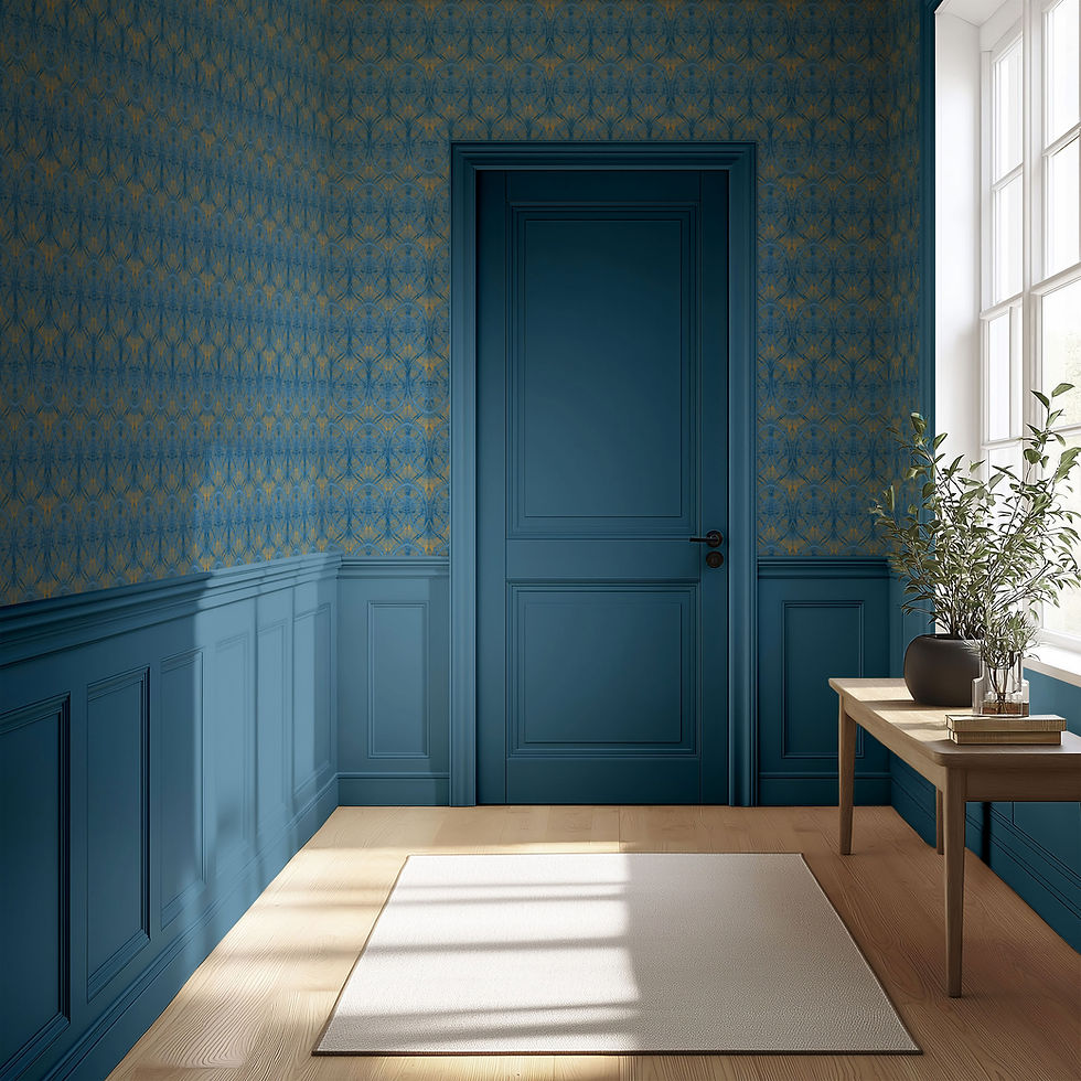 Miniatura: Indigo Lace Wallpaper