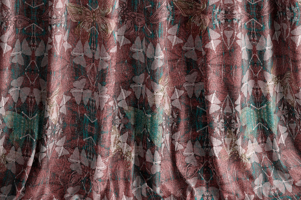 SAMPLE Garden Dancer Velvet Fabric