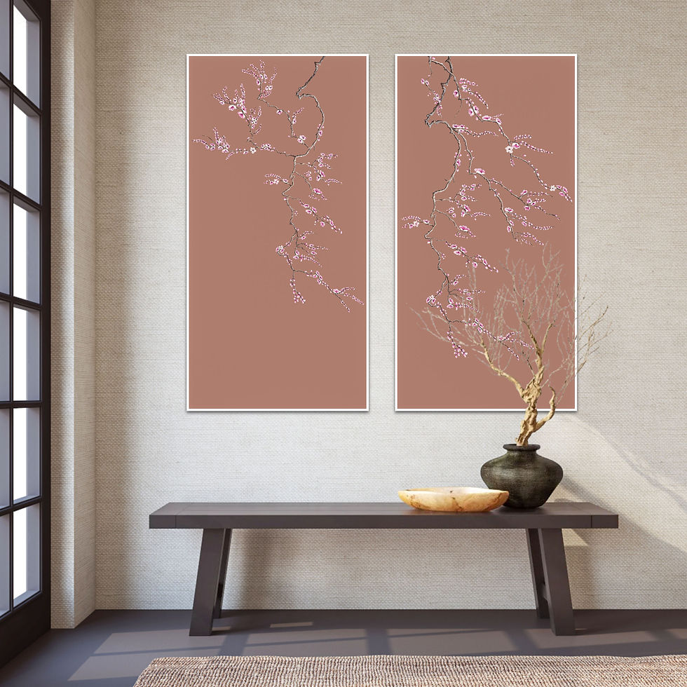Wall Panel Art Prints, Sakura -Peach Infusion