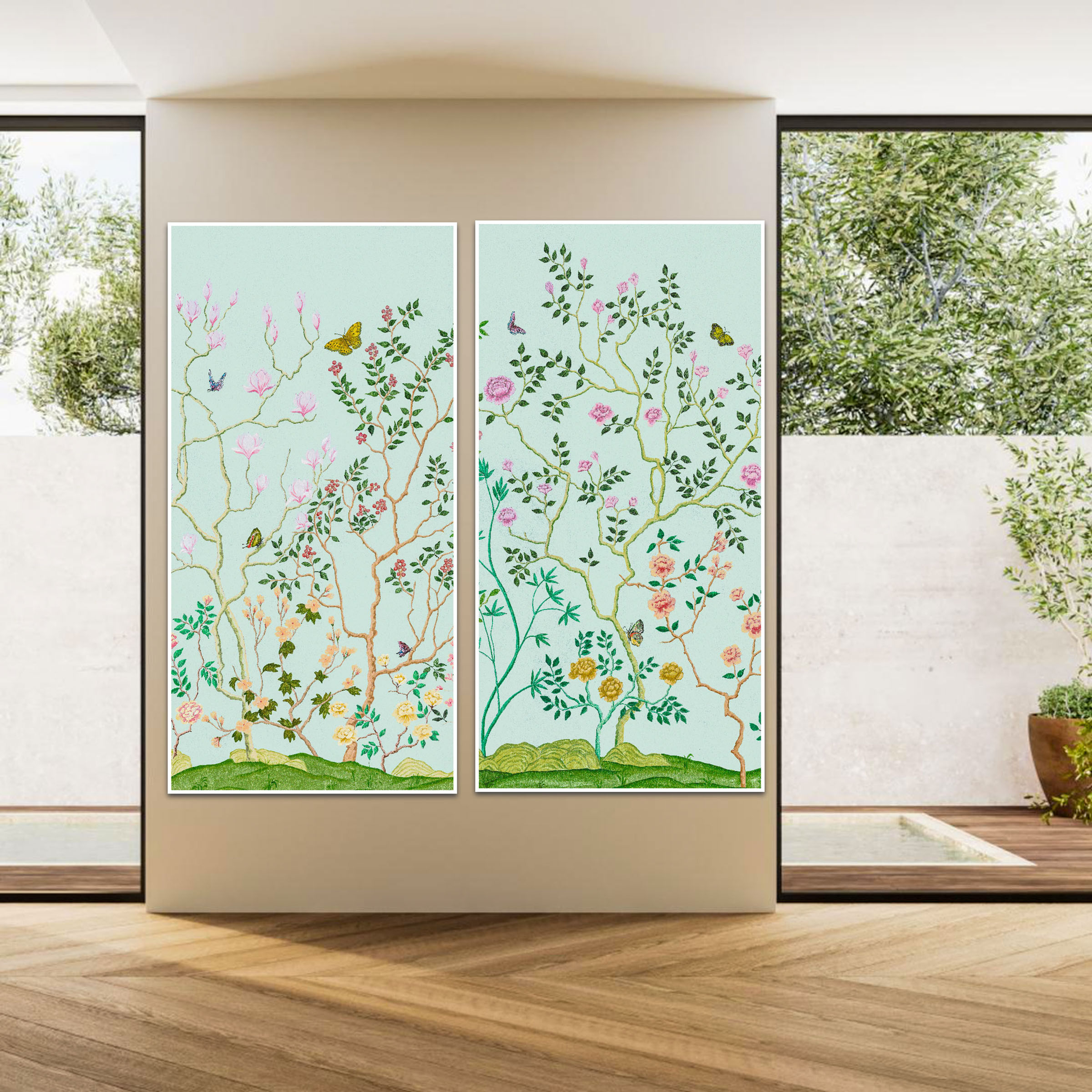 Wall Panel Art Prints, Eden Celadon
