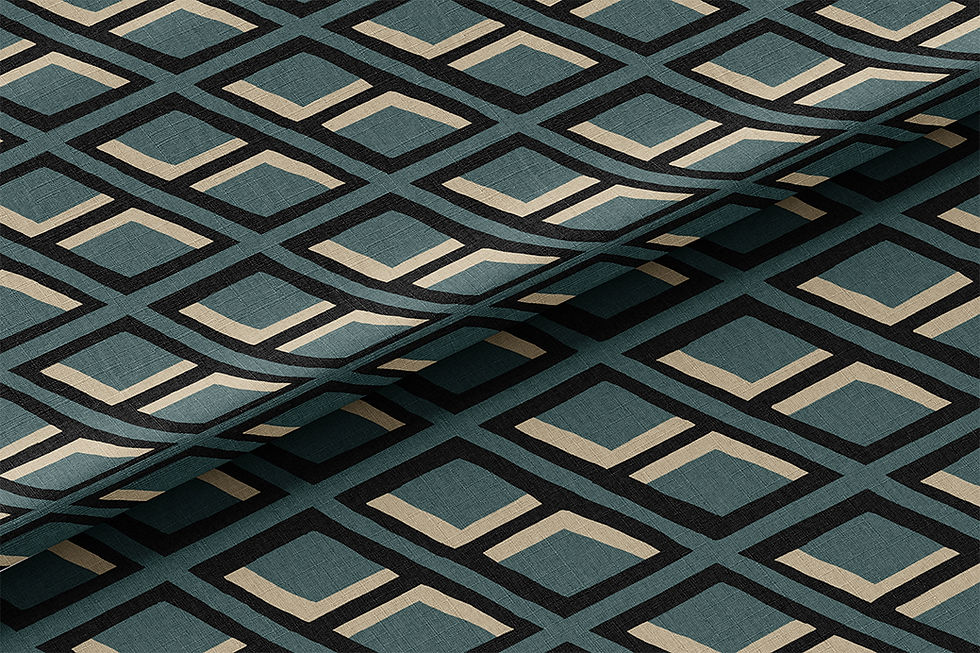 Vintage Vibe Maze Luxe Velvet Fabric -Arona