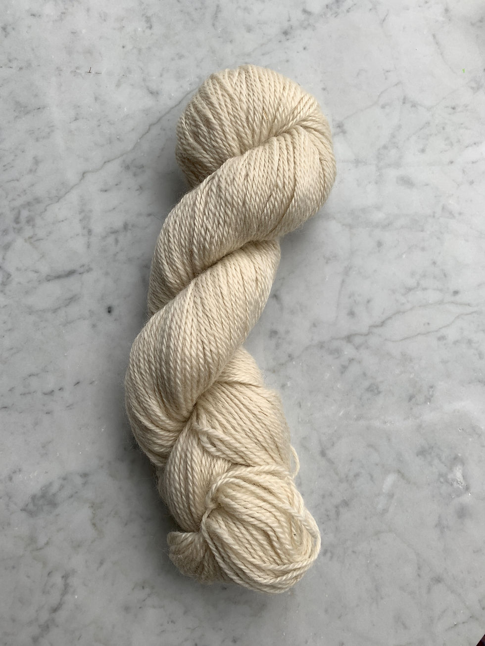 Thumbnail: Lupine #551 - Wensleydale Wool Worsted 3ply Yarn Natural White
