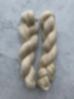 Two Skeins of "5 Lamb Fleece" - Valais Blacknose/Teeswater Wool Sport 2ply Yarn Creamy White