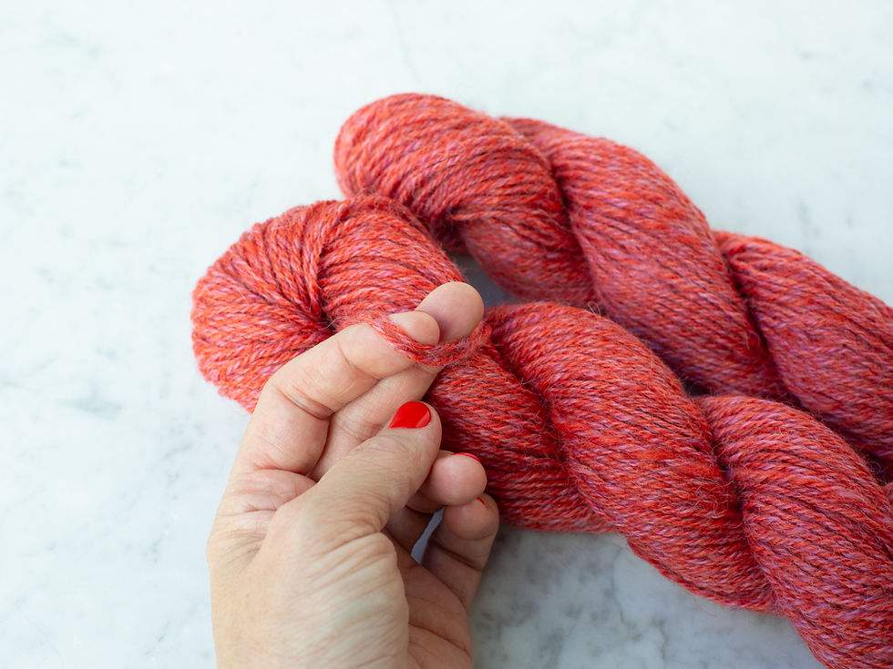 Thumbnail: Gigi & Lima - Valais/Teeswater Wool Blend Sport 3ply Yarn Dyed Pink Color Twist