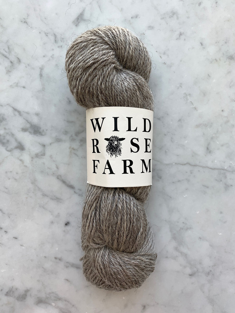 Thumbnail: Single Skein of "Peach" - Crossbred Wool Sport 2ply Yarn Natural Light Gray