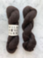 Two Skeins of "Midnight" - Crossbred Wool Sport 2ply Yarn Natural Warm Black Brown