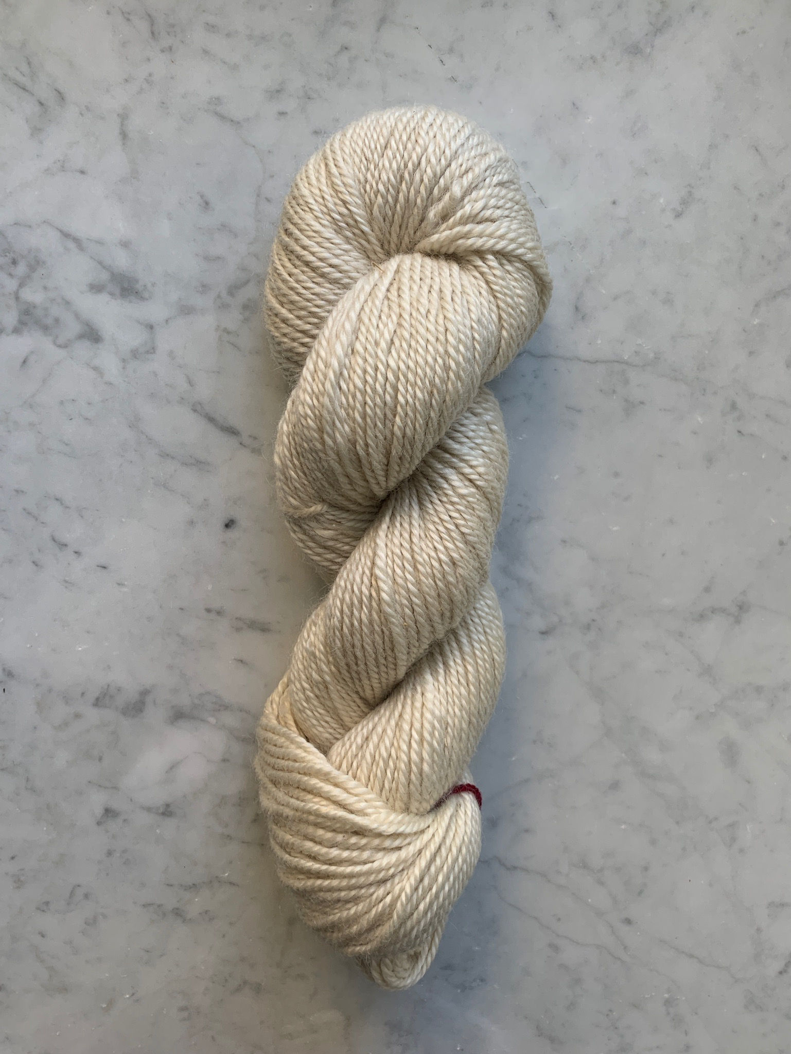 Single Skein of "Ewe Lamb Blend" - Wensleydale Wool Bulky/Aran 3ply Yarn Natural White