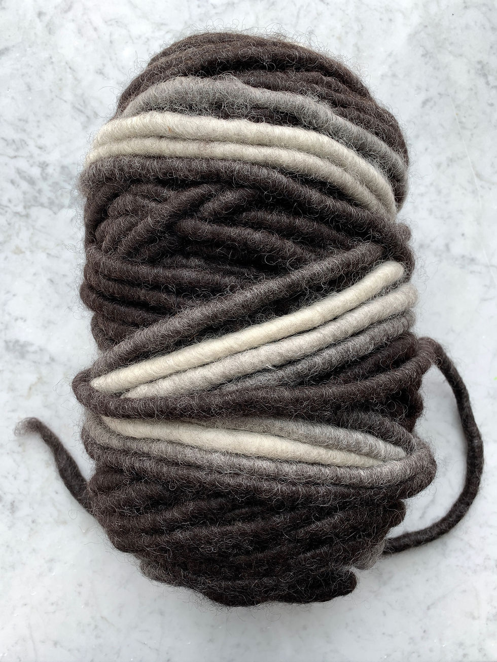 Core Spun Wensleydale Rug Yarn Natural Black Gray & White