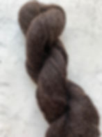 Close Up of "Midnight" - Crossbred Wool Sport 2ply Yarn Natural Warm Black Brown