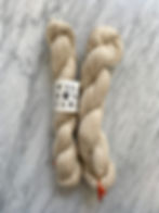 Two Skeins of "Quartz" - Wensleydale Wool Lace/Fingering 2ply Yarn Natural White