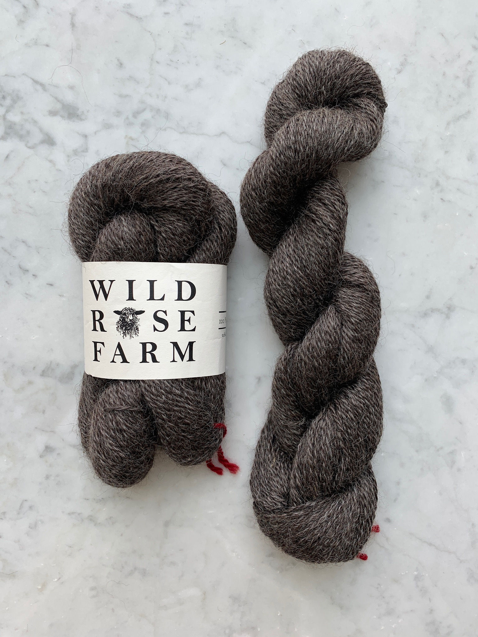 Two Skeins of "Lisbeth" - Wensleydale Wool Sport 2ply Yarn Natural Warm Silver Pewter Gray