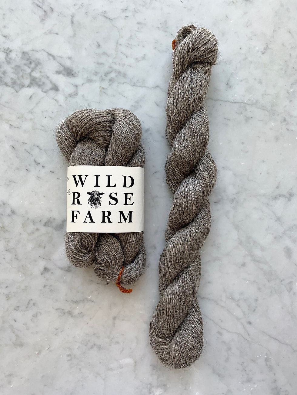 Two Skeins of "Sweetie" - Crossbred Wool Fingering/Lace 2ply Yarn Natural Light Gray