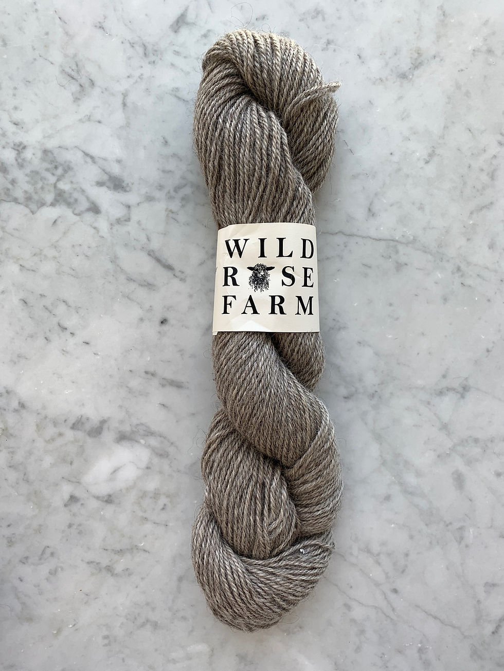 Single Skein of "Hazel" - Crossbred Wool Sport/DK 3ply Yarn Natural Light Gray