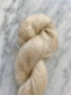 Close Up of "Quartz" - Wensleydale Wool Lace/Fingering 2ply Yarn Natural White