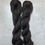Thumbnail: Two Skeins of "Mango" - Wensleydale Wool Sport/Fingering 2ply Yarn Natural Black Charcoal