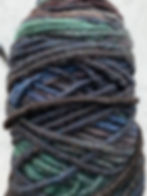 Core Spun Wensleydale Rug Yarn Dyed Eggplant, Blue, Green & Purple