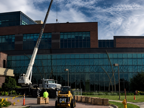 Crane work at Avera Hospital