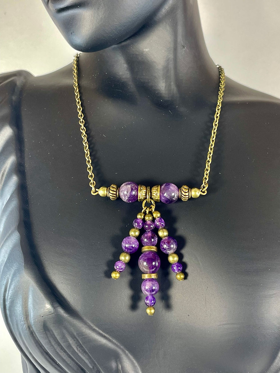Thumbnail: Amethyst Tassle Necklace