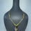 Thumbnail: Chinese Jade and Gold Leaf Necklace and Earring Set