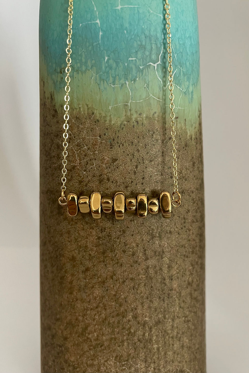 Thumbnail: Plated Hematite Minimalist Necklace