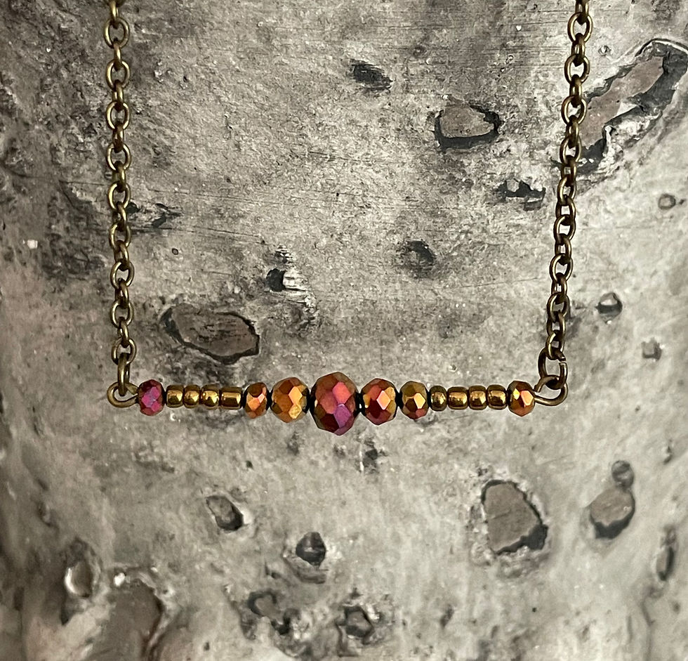 Thumbnail: Simple Rose Gold Rainbow Necklace