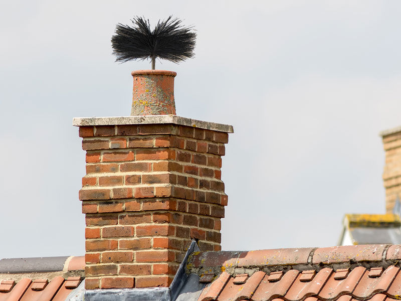 Chimney Sweep in progress Wirral