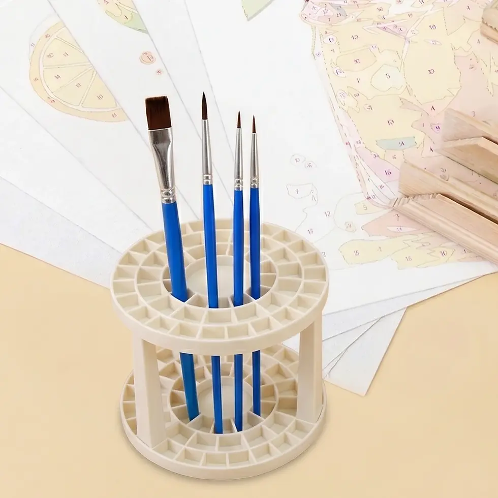 49 slot paint brush holder for painting by numbers.