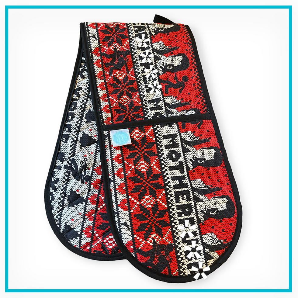 Christmas Die Hard oven gloves