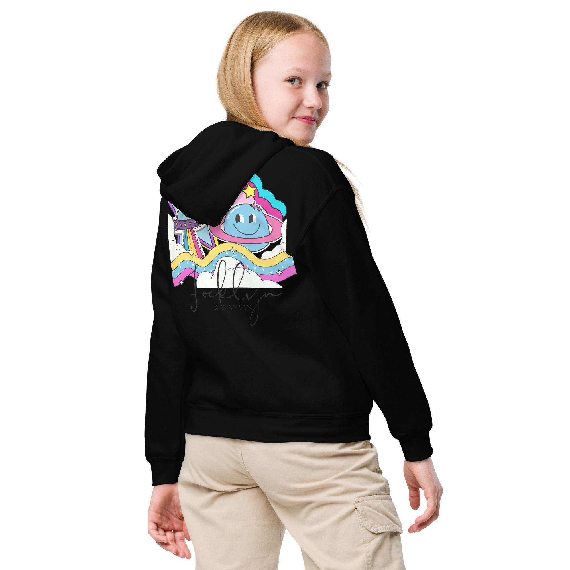 Youth happy space hoodie
