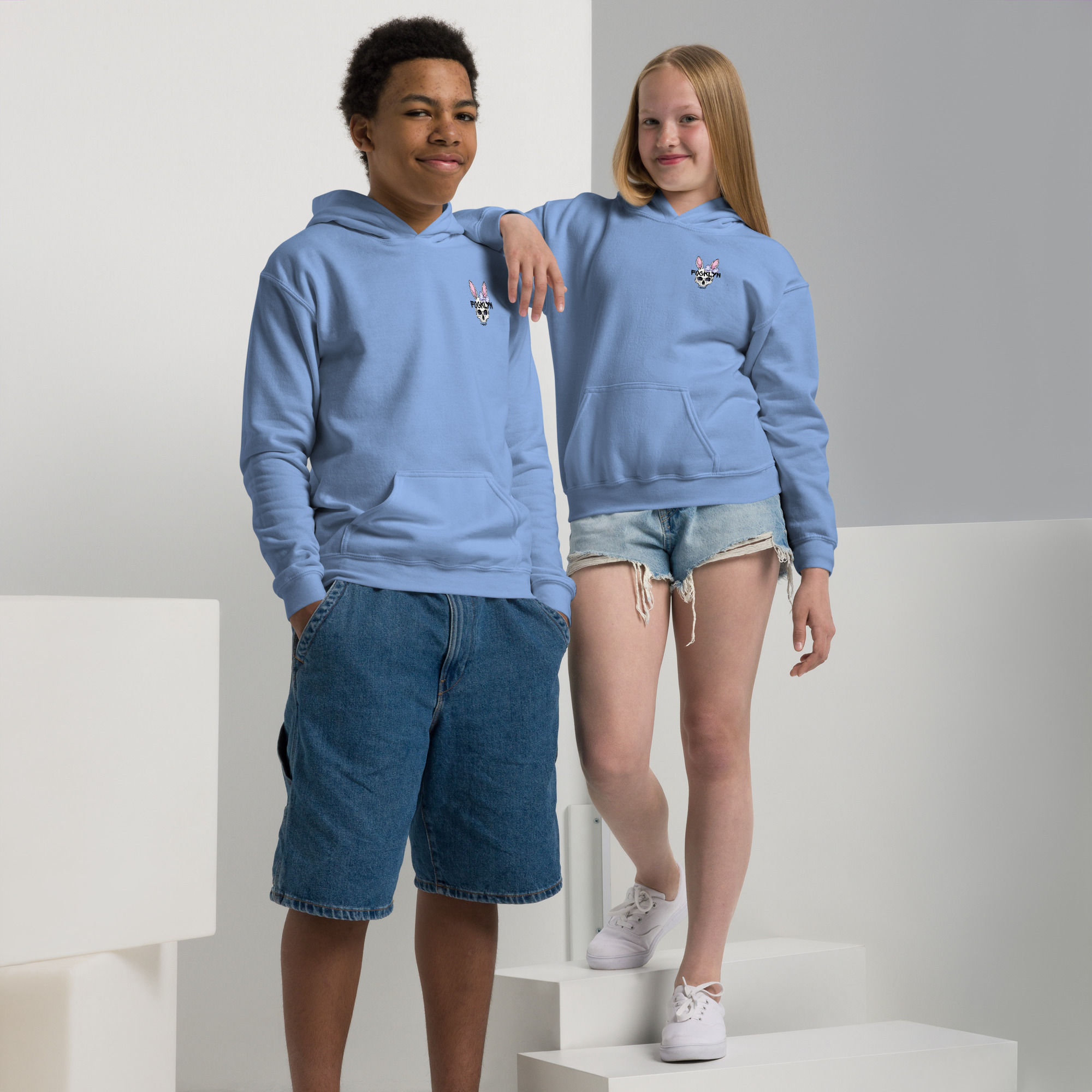 Youth Bunny hoodie light
