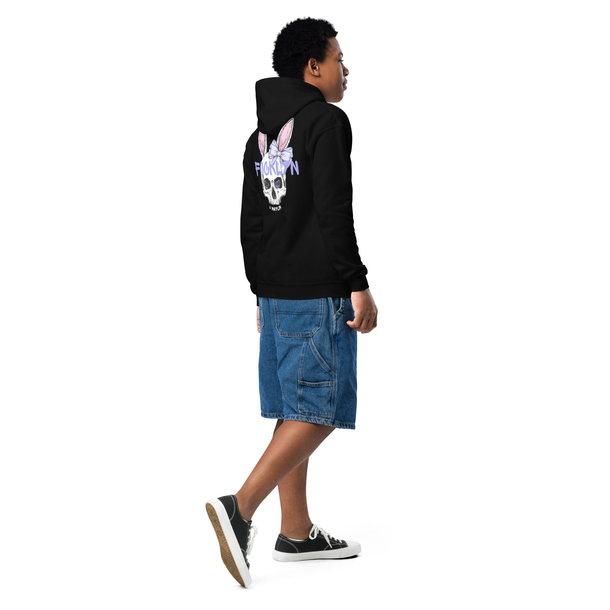 Youth Bunny hoodie dark