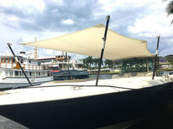 Offshore yacht shade canopy