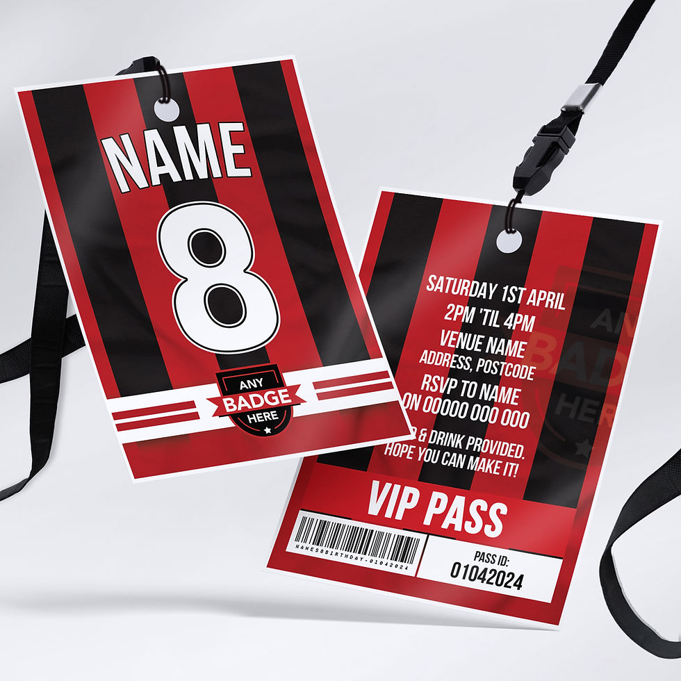 Thumbnail: Personalised Kids Party Lanyard Invitations