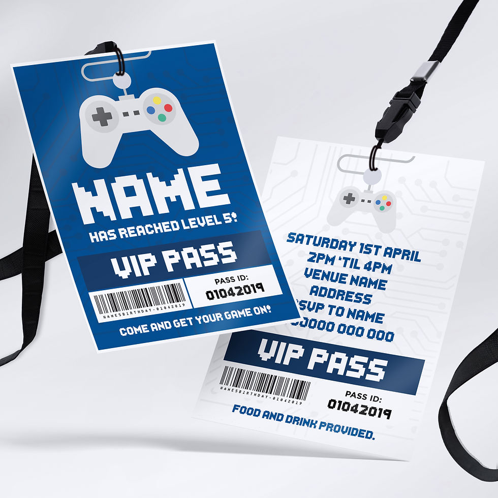 Thumbnail: Personalised Kids Party Lanyard Invitations