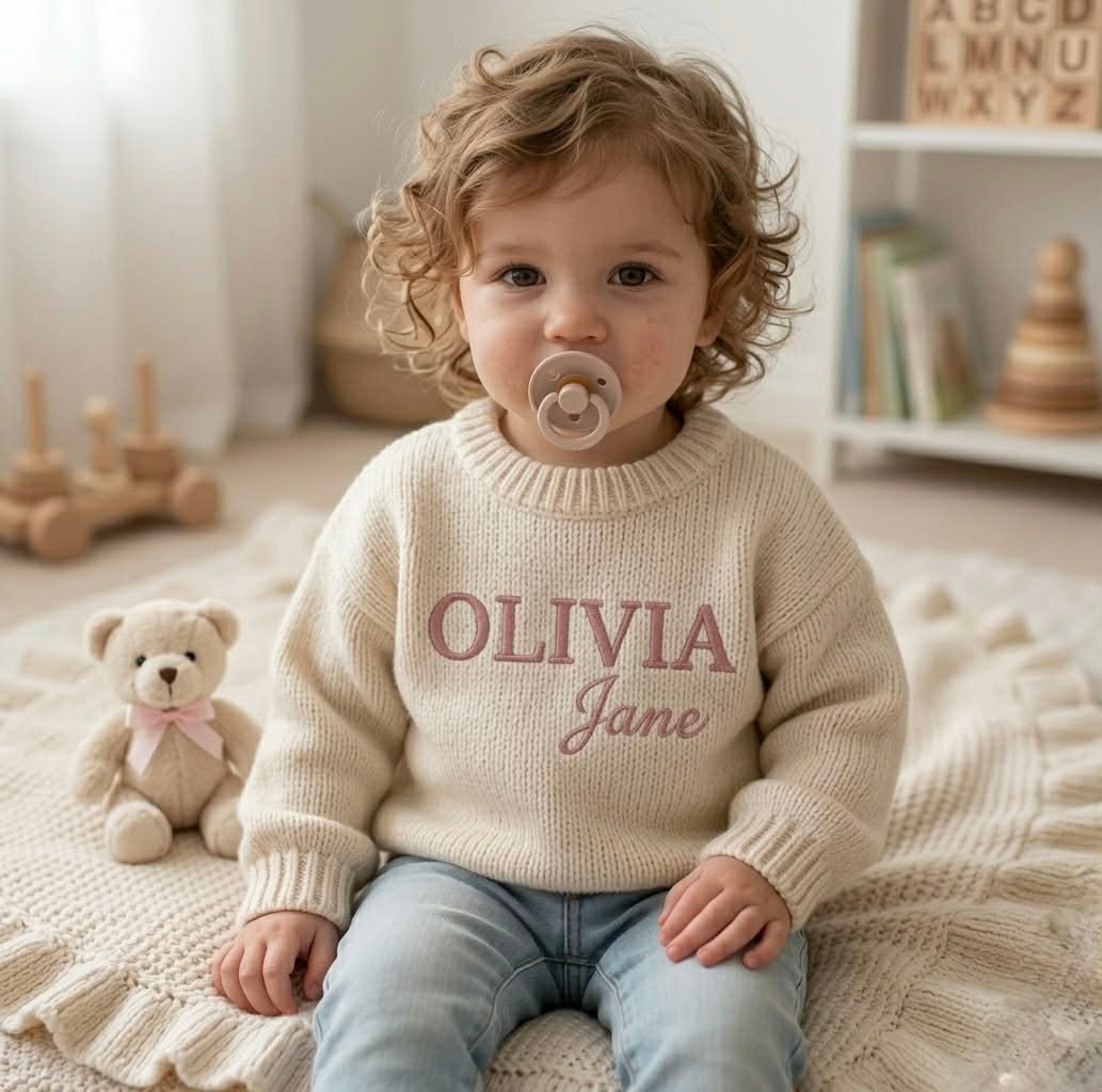 Custom Embroidered Knit Sweater