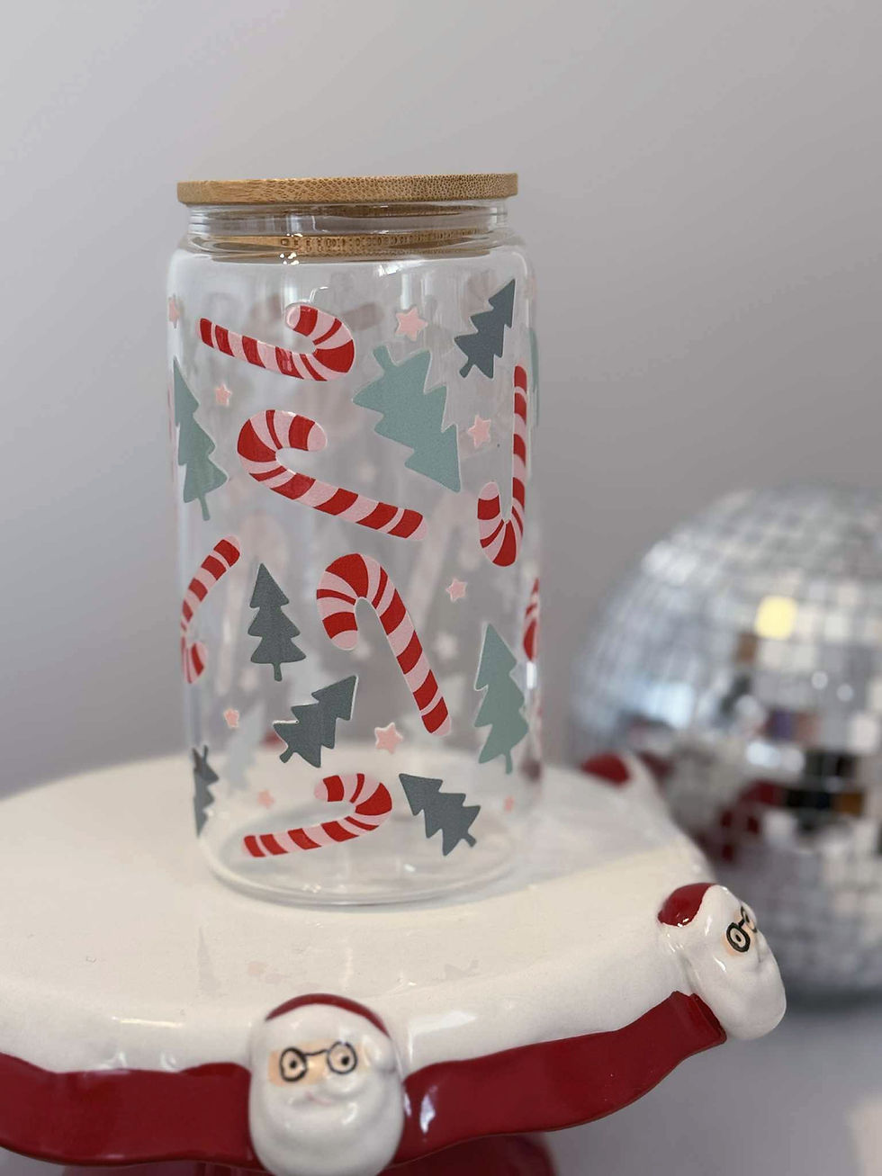 Candycane Trees - 16oz Glass