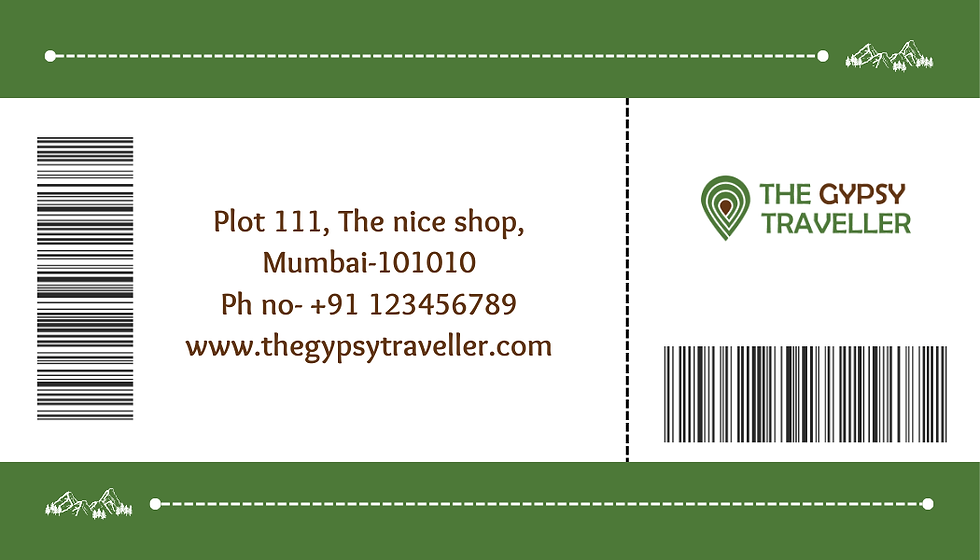 The Gypsy Traveller Business Card